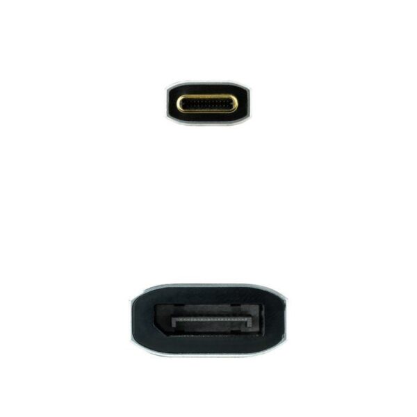 Cable Conversor Nanocable 10.16.4104-G/ USB Tipo-C Macho - DisplayPort Hembra/ 15cm/ Gris - Imagen 2
