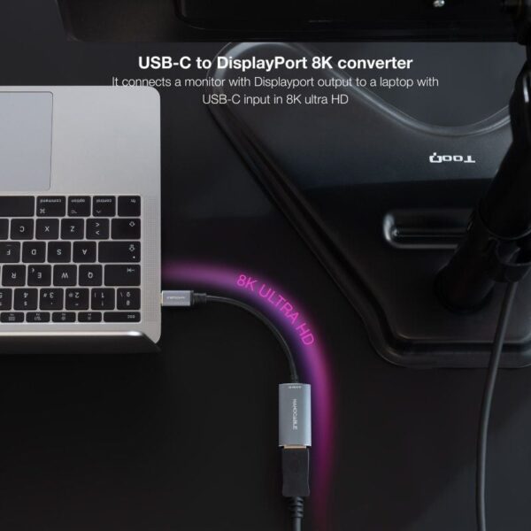 Cable Conversor Nanocable 10.16.4104-G/ USB Tipo-C Macho - DisplayPort Hembra/ 15cm/ Gris - Imagen 4