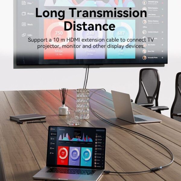 Cable Conversor Vention HBZBB/ DisplayPort Macho - HDMI 4K Hembra/ 15cm/ Negro - Imagen 4