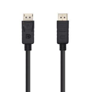 Cable DisplayPort 1.2 4K Aisens A124-0387/ DisplayPort Macho - DisplayPort Macho/ Hasta 5W/ 2300Mbps/ 5m/ Negro 8436574704358 A124-0387 AIS-CAB A124-0387