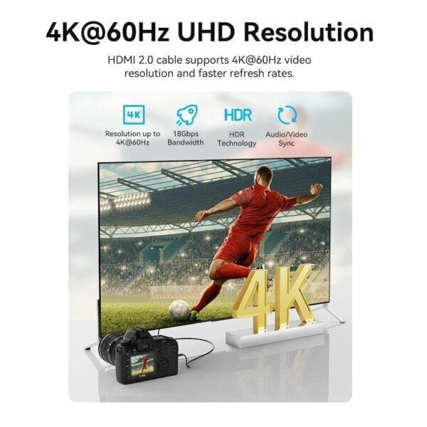Cable HDMI 4K Vention AGHBF/ HDMI Macho - Mini HDMI Macho/ 1m/ Negro - Imagen 3