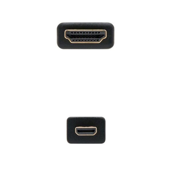 Cable Micro HDMI Nanocable 10.15.3502/ HDMI Macho - Micro HDMI Macho/ 1.8m/ Negro - Imagen 3