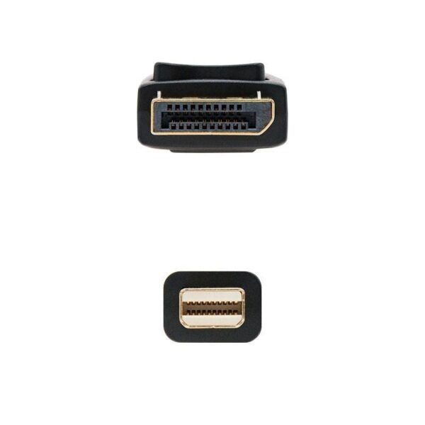 Cable Mini DisplayPort Nanocable 10.15.2402/ Mini DisplayPort Macho - DisplayPort Macho/ 2m/ Negro - Imagen 3