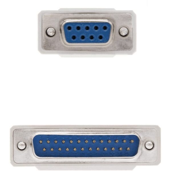 Cable Serie NULL Modem Nanocable 10.14.0802/ DB9 Hembra - DB25 Macho/ 1.8m/ Beige - Imagen 4
