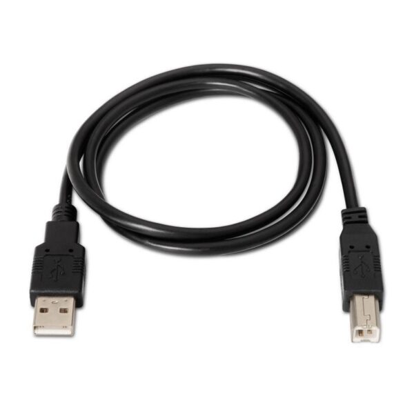 Cable USB 2.0 Impresora Aisens A101-0006/ USB Tipo-B Macho - USB Macho/ Hasta 2.5W/ 60Mbps/ 1.8m/ Negro - Imagen 2