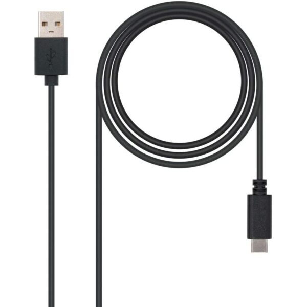 Cable USB 2.0 Tipo-C Nanocable 10.01.2100/ USB Tipo-C Macho - USB Macho/ 50cm/ Negro - Imagen 2