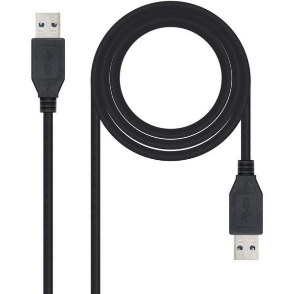 Cable USB 3.0 Nanocable 10.01.1002-BK/ USB Macho - USB Macho/ 2m/ Negro - Imagen 2