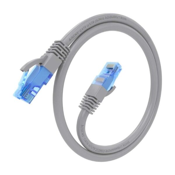 Cable de Red RJ45 AWG26 CCA UTP Aisens A135-0774 Cat.6/ 75cm/ Gris - Imagen 2