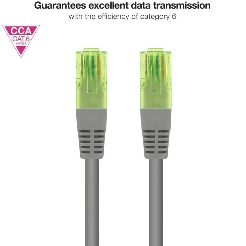 Cable de Red RJ45 UTP Nanocable 10.20.1400-L25 Cat.6/ 25cm/ Gris - Imagen 3