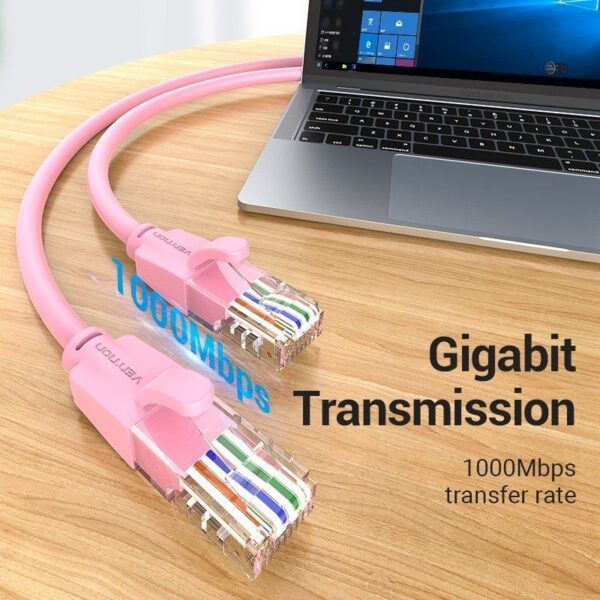 Cable de Red RJ45 UTP Vention IBEPH Cat.6/ 2m/ Rosa - Imagen 2