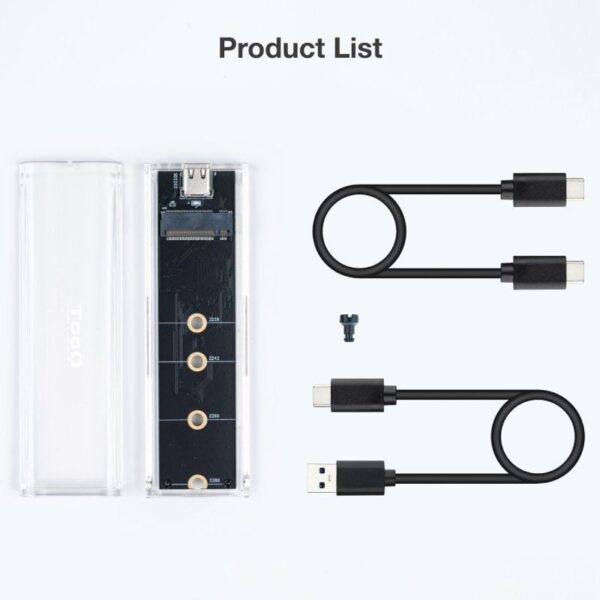 Caja Externa para Disco SSD M.2 NVMe TooQ TQE-2200/ USB 3.2/ Sin tornillos - Imagen 4