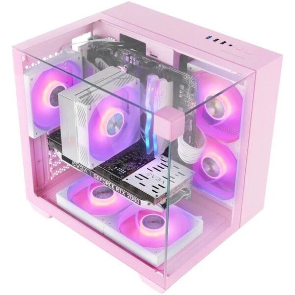 Caja Gaming Semitorre Mars Gaming MC-VISIONM/ Rosa - Imagen 2