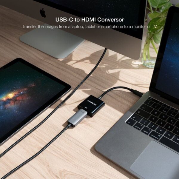 Conversor Nanocable 10.16.4102-BK/ USB Tipo-C Macho - HDMI Hembra/ 15cm/ Negro - Imagen 4