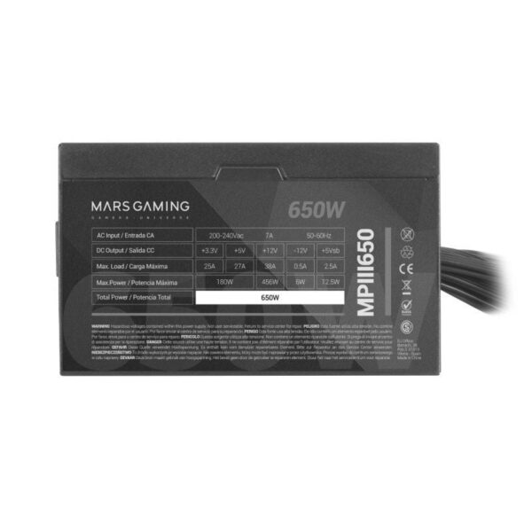 Fuente de Alimentación Mars Gaming MPIII650/ 650W/ Ventilador 12cm - Imagen 4