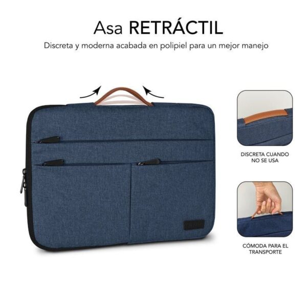 Funda Subblim Air Padding 360 Sleeve para Portátiles hasta 14"/ Azul - Imagen 4