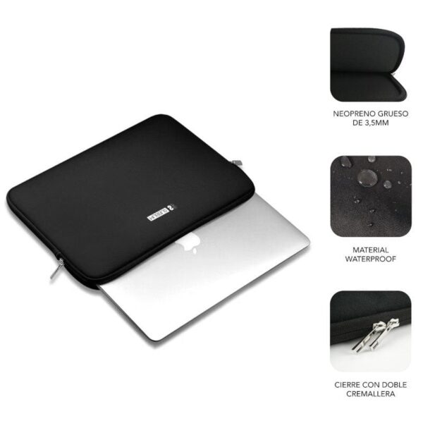 Funda Subblim Business Laptop Sleeve Neoprene para Portátiles 13.3"-14"/ Negra - Imagen 3