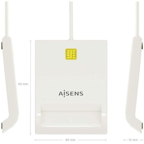 Lector de DNI y Tarjetas Aisens ASCR-SN07-W/ Blanco - Imagen 4