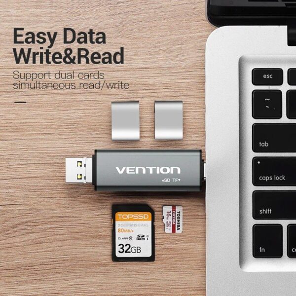 Lector de Tarjetas Externo Vention CCJH0/ USB 2.0 - Imagen 2