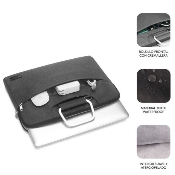 Maletín Subblim Business para Portátiles 13.3-14"/ Gris - Imagen 2