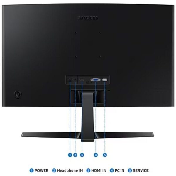 Monitor Curvo Samsung Essential Monitor S3 S24D366GAU/ 24"/ Full HD/ Negro - Imagen 5