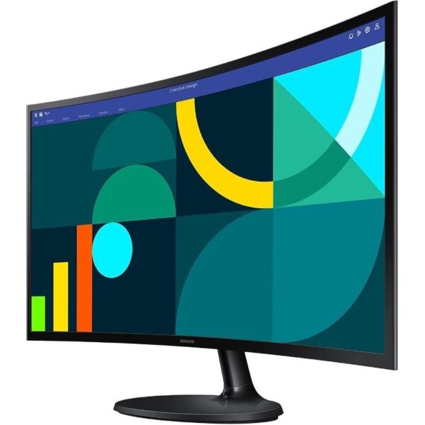 Monitor Profesional Curvo Samsung Essential Monitor S3 S36GD S24D302GAU/ 27"/ Full HD/ Negro - Imagen 2