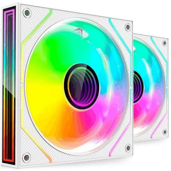 Pack 2 Ventiladores Mars Gaming MF-3DPROX2/ 12cm/ ARGB/ Blancos - Imagen 3