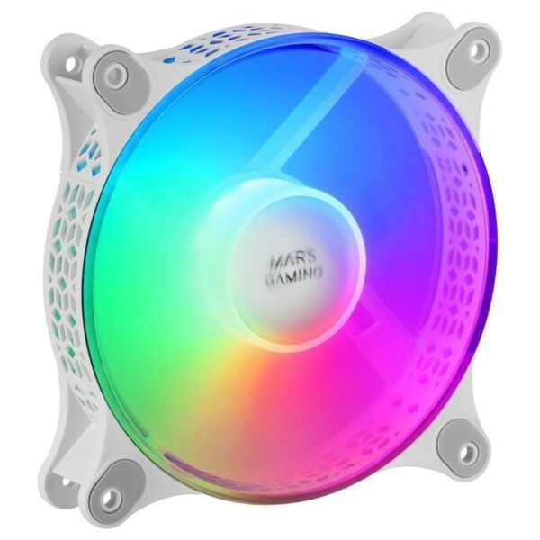 Pack 2 Ventiladores Mars Gaming MFDUOW/ 12cm/ FRGB/ Blancos - Imagen 2