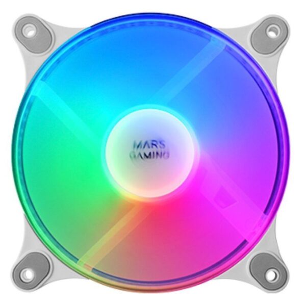 Pack 2 Ventiladores Mars Gaming MFDUOW/ 12cm/ FRGB/ Blancos - Imagen 3