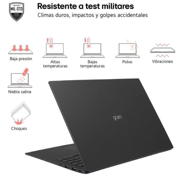 Portátil LG Gram 16ZD90S-G.AX75B Intel Core Ultra 7-155H/ 16GB/ 512GB SSD/ 16"/ Sin Sistema Operativo - Imagen 4