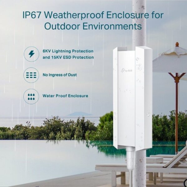 Punto de Acceso Inalámbrico TP-Link Omada EAP610-OUTDOOR/ WiFi 6/ PoE/ 1800Mbps/ 2.4GHz 5GHz/ Antenas de 5dBi/ WiFi 802.11ax/ac/a/n/b/g - Imagen 5