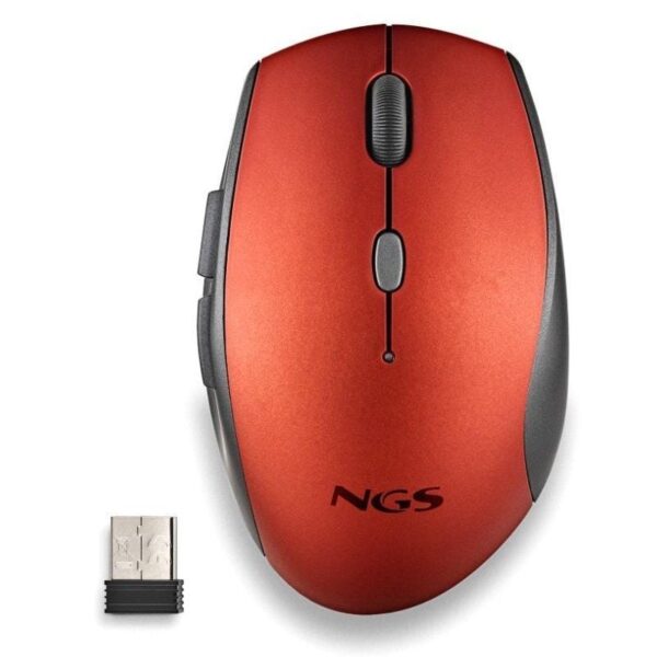 Ratón Inalámbrico NGS Bee Red/ Hasta 1600 DPI/ Rojo - Imagen 4