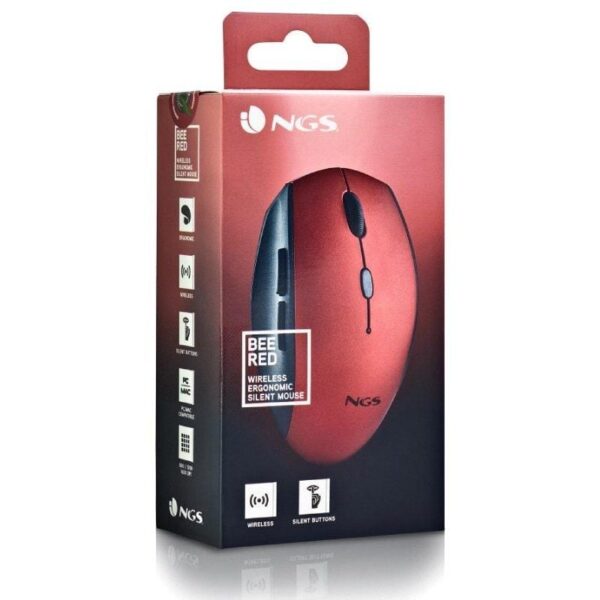 Ratón Inalámbrico NGS Bee Red/ Hasta 1600 DPI/ Rojo - Imagen 5