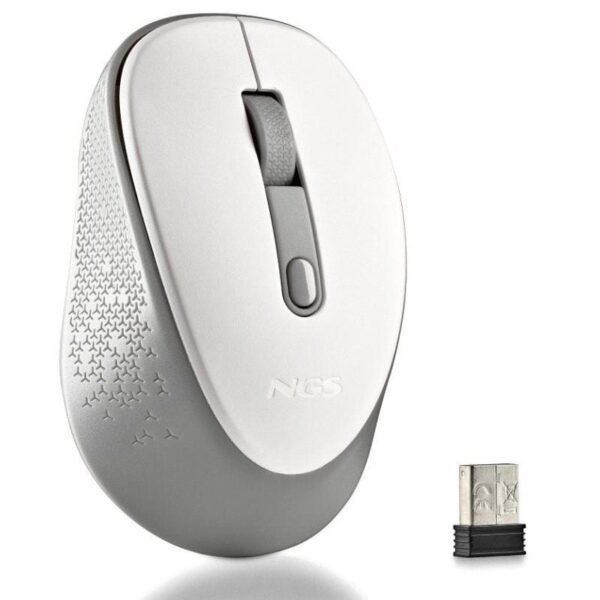Ratón Inalámbrico NGS Dew White/ Hasta 1600 DPI/ Blanco - Imagen 2