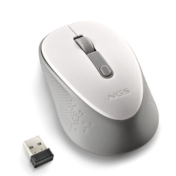 Ratón Inalámbrico NGS Dew White/ Hasta 1600 DPI/ Blanco - Imagen 4