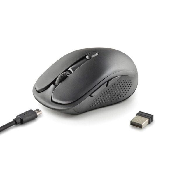 Ratón Inalámbrico NGS Evo Rust/ Batería recargable/ Hasta 1600 DPI/ Negro - Imagen 2