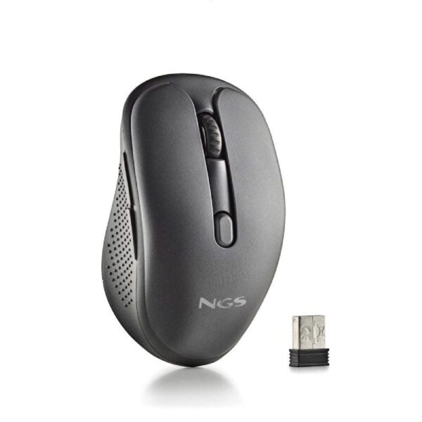 Ratón Inalámbrico NGS Evo Rust/ Batería recargable/ Hasta 1600 DPI/ Negro - Imagen 4