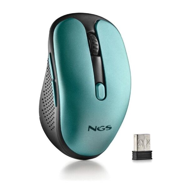 Ratón Inalámbrico NGS Evo Rust/ Batería recargable/ Hasta 1600 DPI/ Verde Agua - Imagen 4