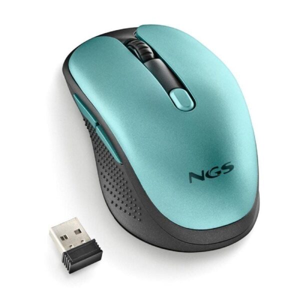 Ratón Inalámbrico NGS Evo Rust/ Batería recargable/ Hasta 1600 DPI/ Verde Agua - Imagen 5