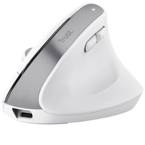 Ratón Vertical Inalámbrico por Bluetooth Trust Bayo+/ Batería Recargable/ Hasta 2400 DPI/ Blanco 8713439253993 25399 TRU-MOU BAYOP MULTI WH