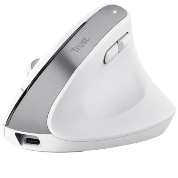 Ratón Vertical Inalámbrico por Bluetooth Trust Bayo+/ Batería Recargable/ Hasta 2400 DPI/ Blanco 8713439253993 25399 TRU-MOU BAYOP MULTI WH