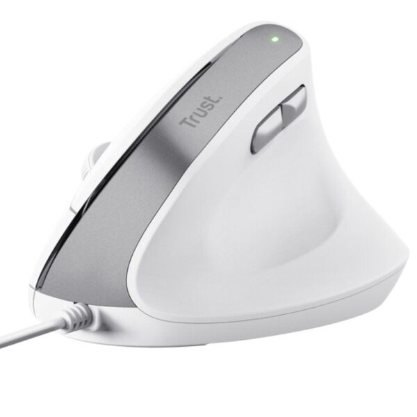 Ratón Vertical Trust Bayo II/ Hasta 2400 DPI/ Blanco 8713439253979 25397 TRU-MOU BAYO II WIRED WH