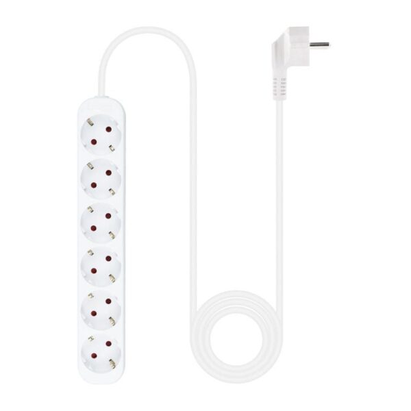 Regleta Nanocable 10.37.0006-NS/ 6 Tomas de Corriente/ Cable 1.4m/ Blanca - Imagen 2