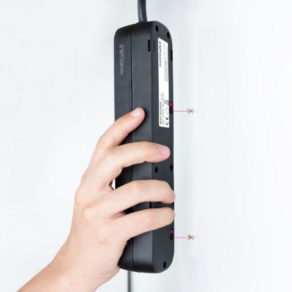 Regleta Nanocable 10.38.0003-NS-BK/ 3 Tomas de Corriente/ Cable 1.4m/ Negra - Imagen 5