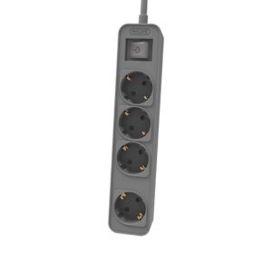 Regleta con Interruptor Philips CHP2144G/62/ 4 Tomas de corriente/ Cable 1.5m/ Gris 4895229132368 CHP2144G/62 PHIL-REGLETA CHP2144G 62