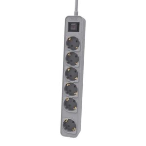 Regleta con Interruptor Philips CHP2164G/10/ 6 Tomas de corriente/ Cable 1.5m/ Gris 4895229132375 CHP2164G/10 PHIL-REGLETA CHP2164G