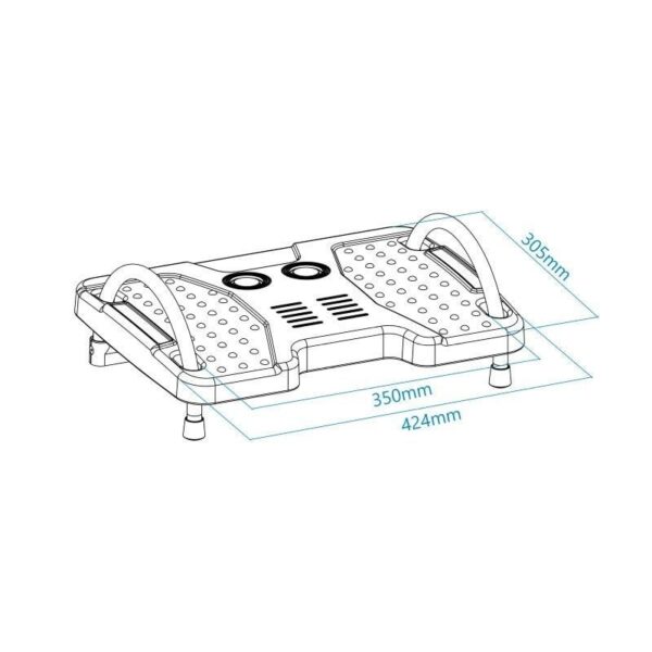 Reposapiés Ajustable/ Inclinable TooQ TQFR0601-G/ 424 x 305 x 145 mm - Imagen 3