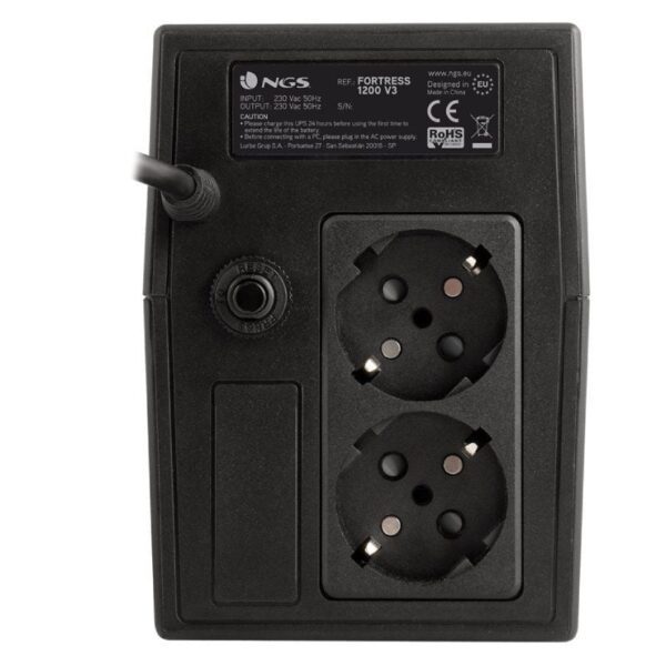 SAI Offline NGS Fortress 1200 V3/ 800VA-480W/ 2 Salidas/ Formato Torre - Imagen 4