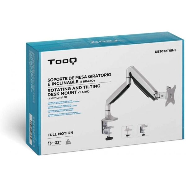 Soporte de Mesa para Monitor TooQ DB3032TNR-S/ Giratorio/ Inclinable/ hasta 9kg - Imagen 5