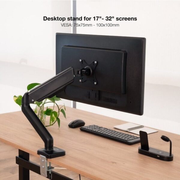 Soporte de Mesa para Monitor TooQ DB5032TNR-B/ Giratorio/ Inclinable/ hasta 9kg - Imagen 4