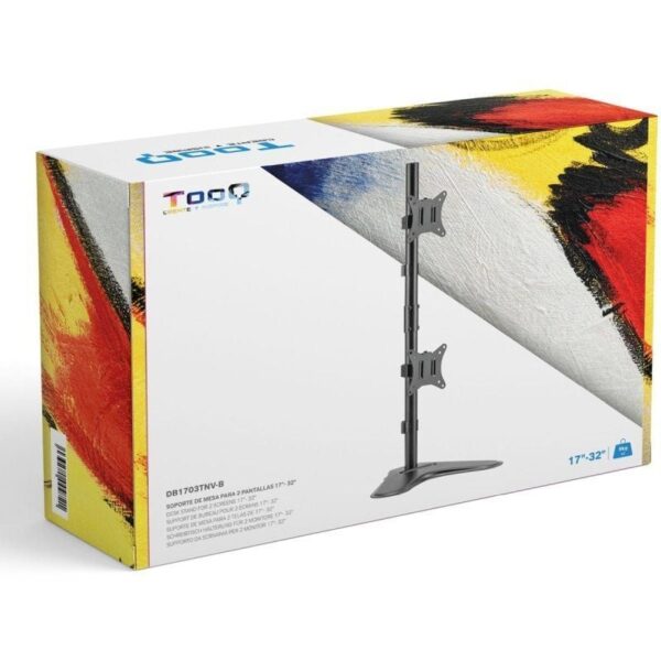 Soporte de Sobremesa para 2 Monitores TooQ DB1703TNV-B/ Giratorio/ Inclinable/ hasta 9kg - Imagen 5